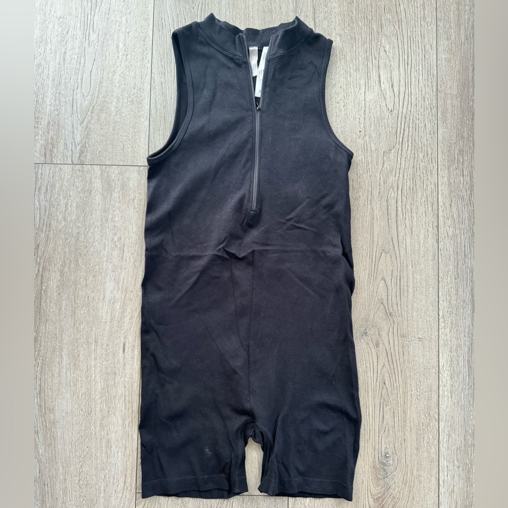 Black zipper up romper Combined size M/L